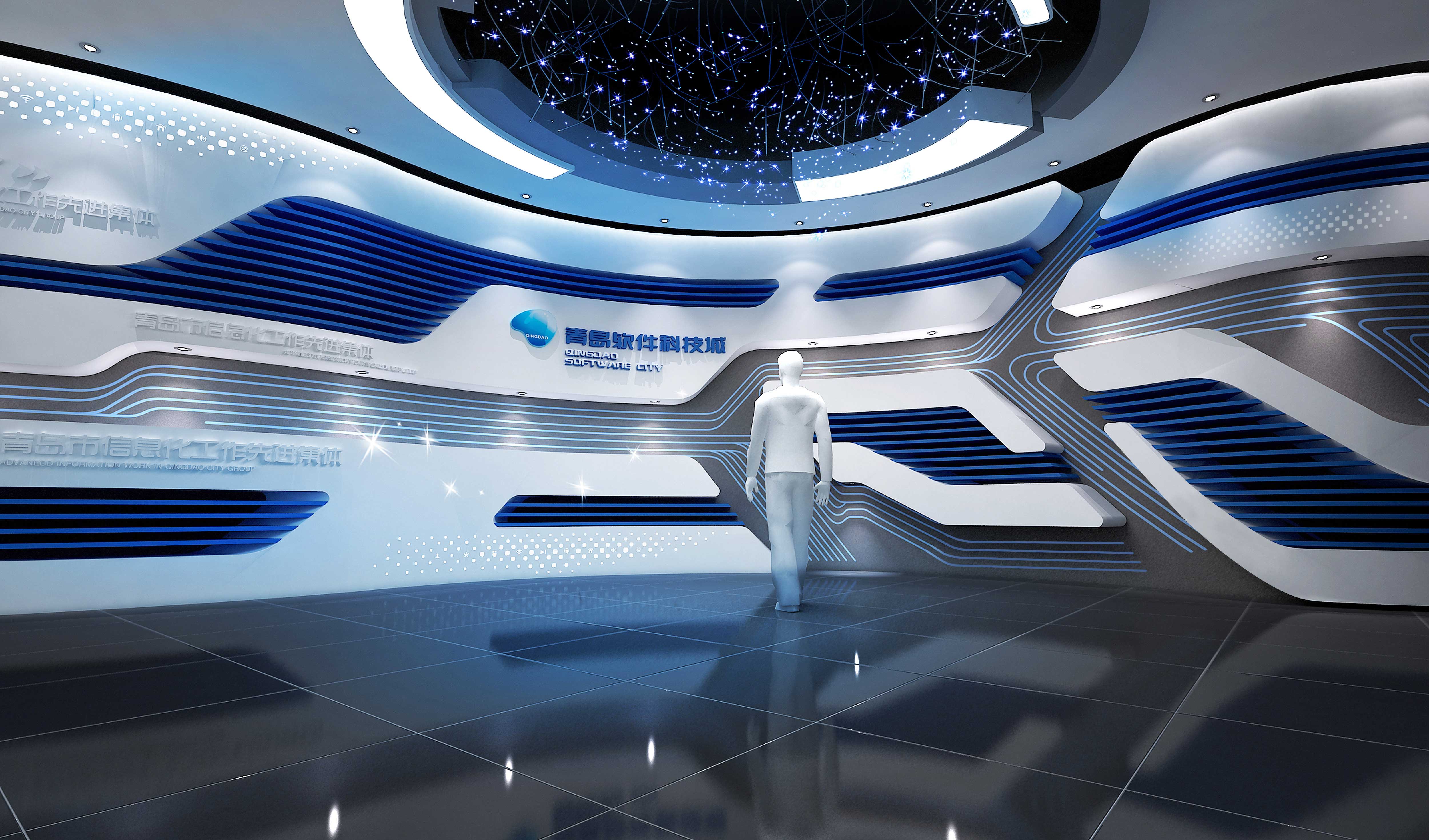 青岛软�g�U�技城|展馆设计